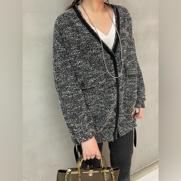 Cog The Big Smoke Hayden Cardigan in Black Pepper - Picture 2 of 16